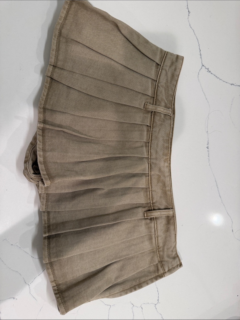 Lioness Tan High-Waist Mini Skort